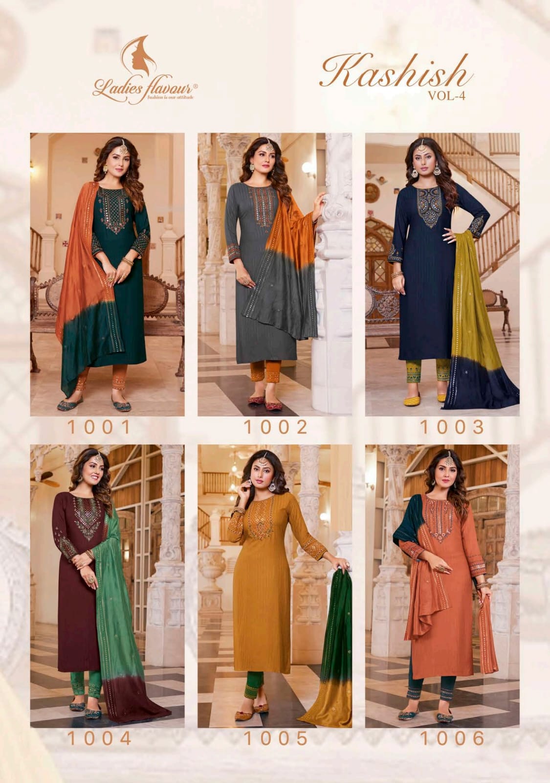 Ladies Flavour Kashish Vol 4 Wholesale Readymade Salwar Suits